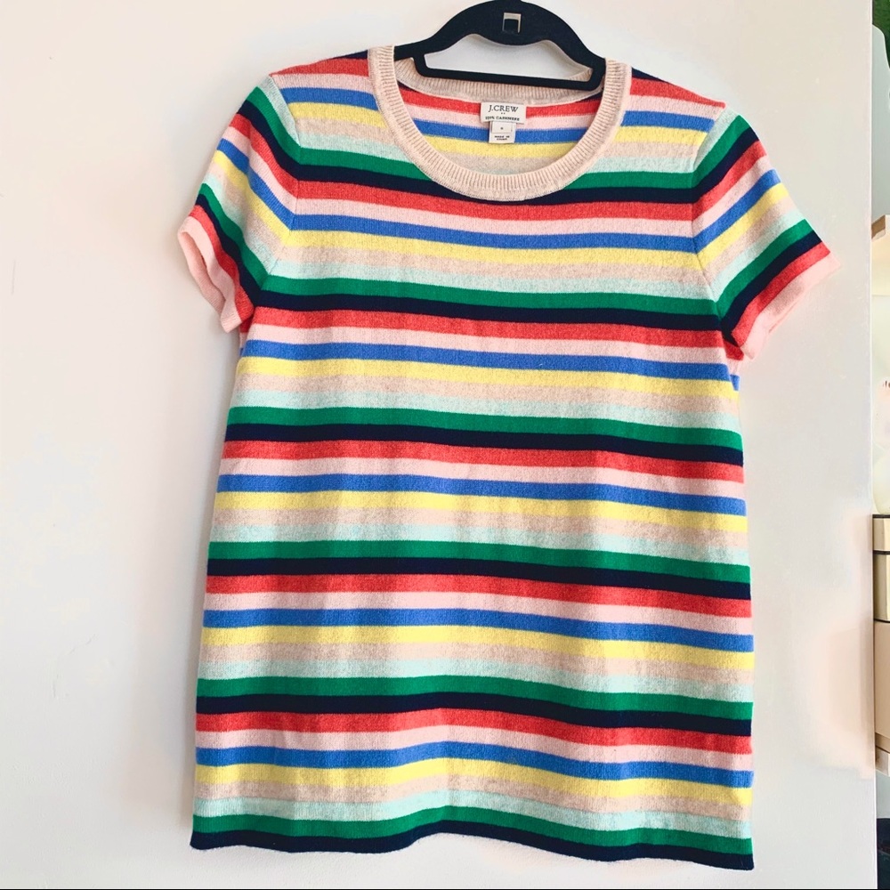 *2 for $45* J.Crew Cashmere Striped Sweater
